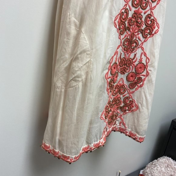 LulaSoul Boho Midi Dress Embroidered Beaded Resort Wear size Small - Picture 4 of 11